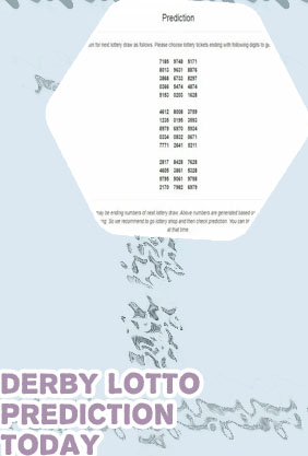 Derby lotto prediction tomorrow